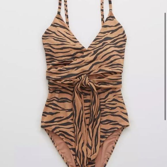 American Eagle Outfitters Other - AE Wrap Tiger Striped One Piece Swimsuit